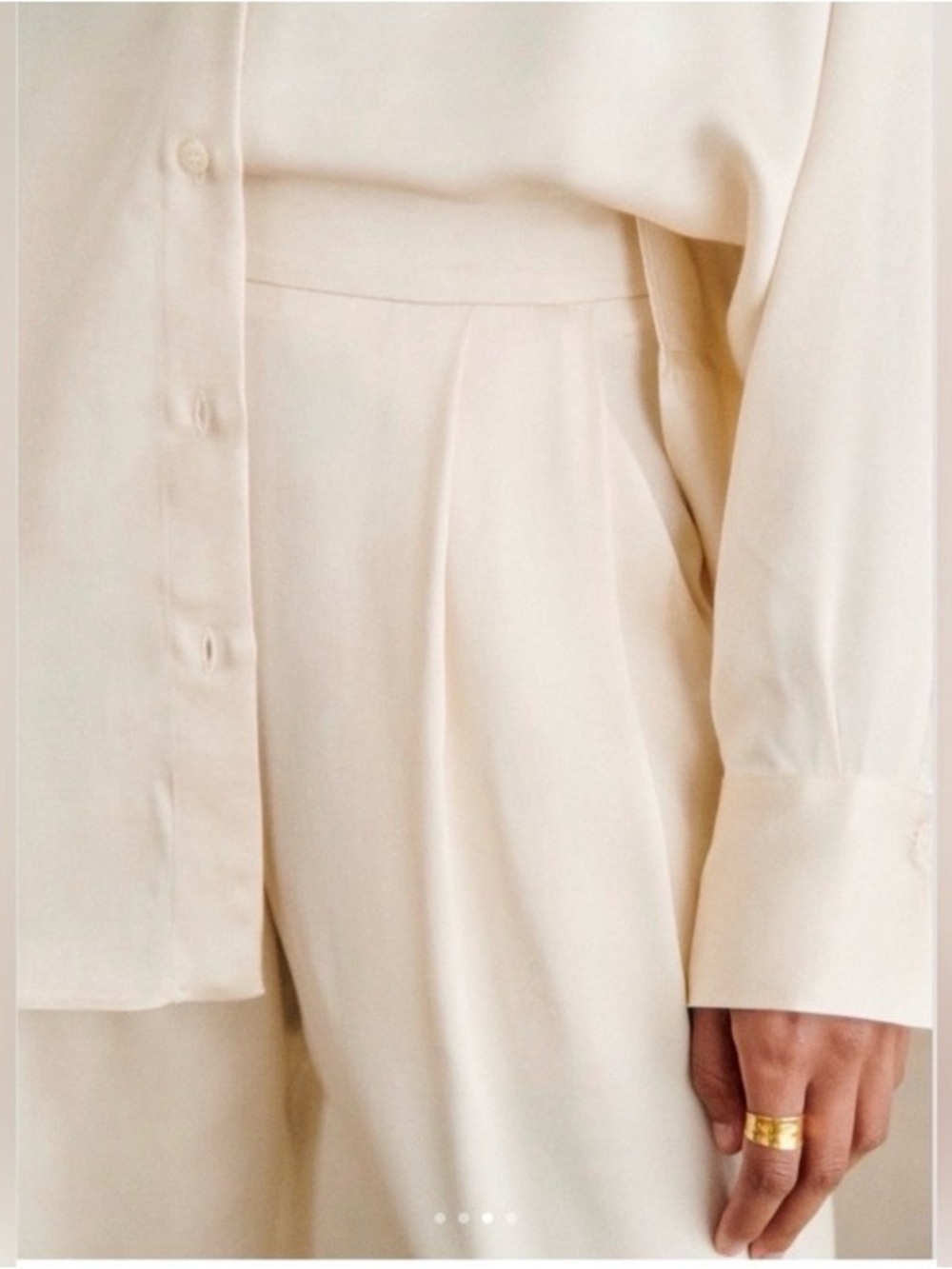 Sezane Georgio Trousers Vanilla size 36 - Picture 2 of 7